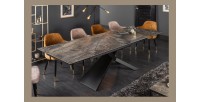 Table rectangulaire STELIX grise anthracite mise en situation