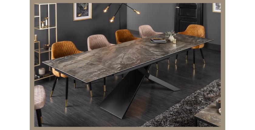 Table rectangulaire STELIX grise anthracite mise en situation