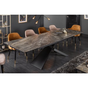 Table rectangulaire STELIX grise anthracite mise en situation