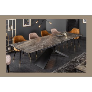 Table rectangulaire STELIX grise anthracite mise en situation