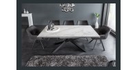 Table STELIX blanche vu de face sans extension