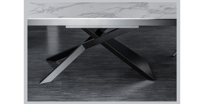 Zoom sur la structure de la table STELIX blanche