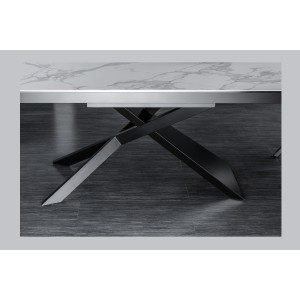 Zoom sur la structure de la table STELIX blanche