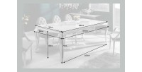 Table VELENA avec plateau blanc 180cm dimensions
