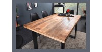 Table LODEN en bois de manguier 120cm vu de côté