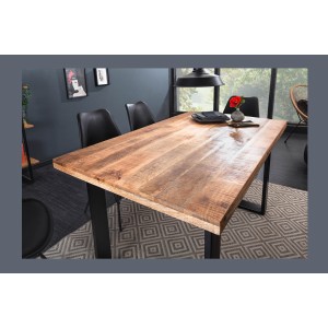 Table LODEN en bois de manguier 120cm vu de côté