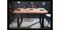 Table LODEN en bois de manguier 120cm vu de face