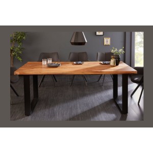 Table LODEN 200cm en bois de Sheesham vu de face