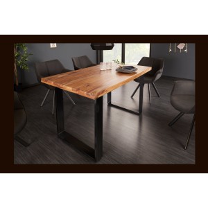 Table LODEN 140cm bois de Sheesham mise en situation