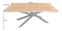 Table ARKAYA en bois d'acacia 200cm dimensions