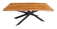 Table ARKAYA bois d'acacia 200cm plateau 35mm