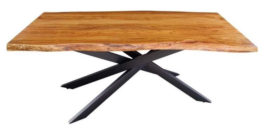 Table ARKAYA bois d'acacia 200cm plateau 35mm