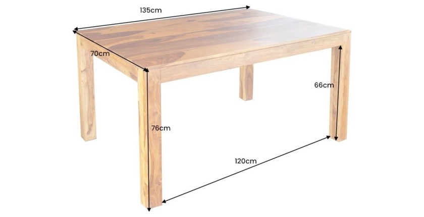 Table TAVINA 135cm dimensions