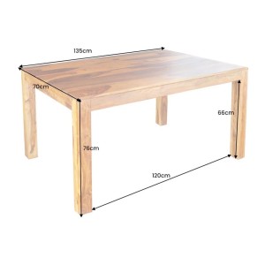 Table TAVINA 135cm dimensions