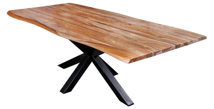 Table ARKAYA en bois de Sheesham 200cm plateau 35mm