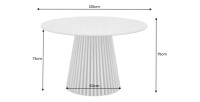 Table de salle à manger KANOVA 120 cm – Plateau rond en chêne foncé et pied central design – Style contemporain