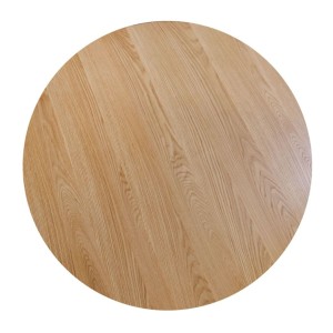 Table de salle à manger KANOVA 120 cm – Plateau rond en chêne clair et pied central design – Style contemporain
