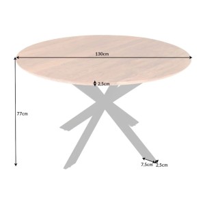 Table ronde SOLARA 130cm dimensions
