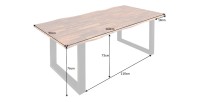 Table NALKO en bois d'acacia 160cm dimensions
