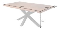 Table ARKAYA 220cm en bois d'acacia dimensions