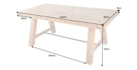 Table RANCHO 165cm dimensions