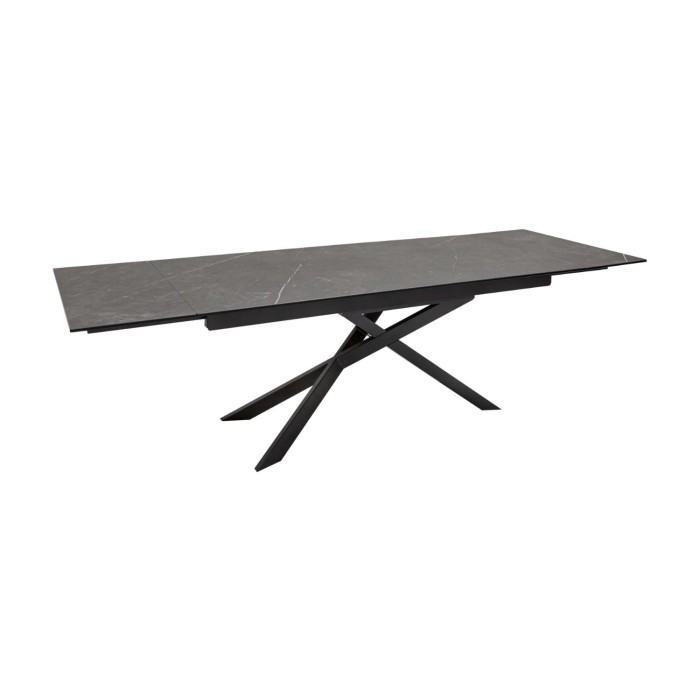 Table STELIX noire extensible jusqu'à 260cm