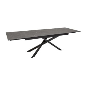 Table STELIX noire extensible jusqu'à 260cm