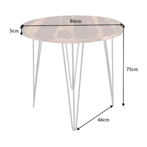 Table ORBO 80cm dimensions