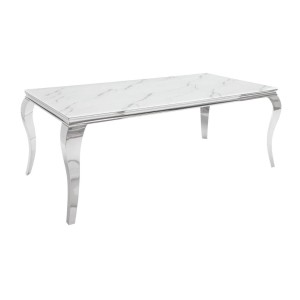 Table VELENA avec plateau blanc 200cm