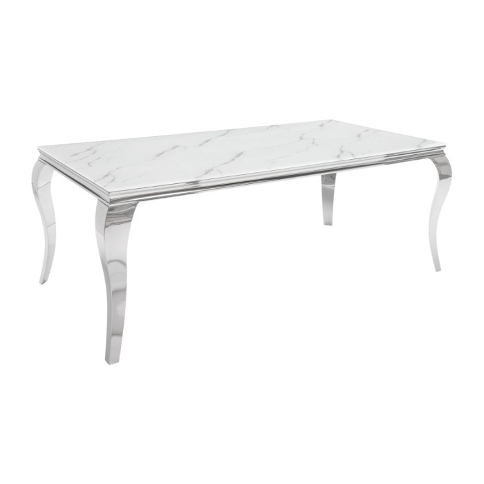 Table VELENA avec plateau blanc 180cm