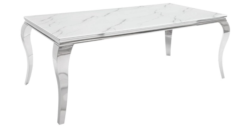 Table VELENA avec plateau blanc 180cm
