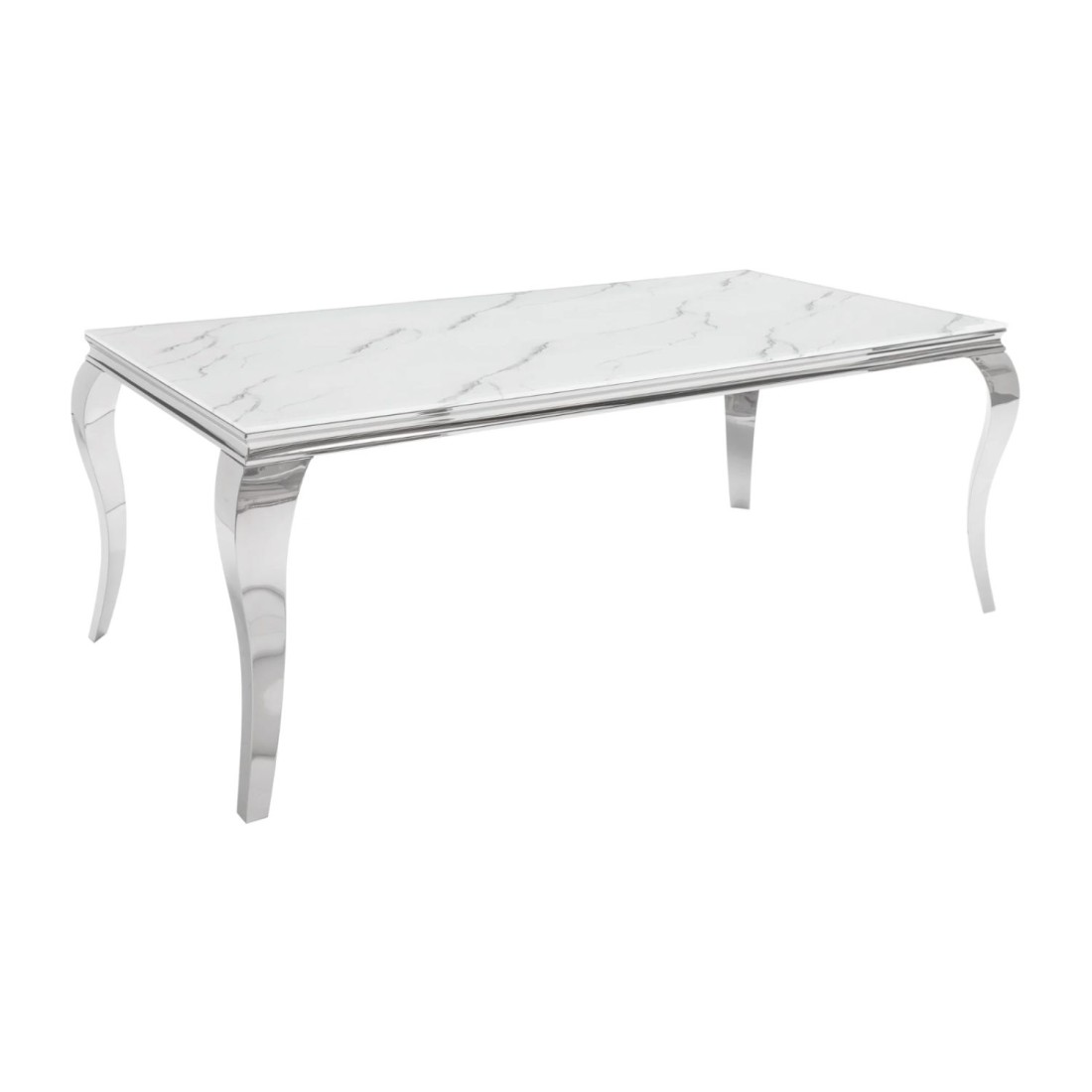Table VELENA avec plateau blanc 180cm