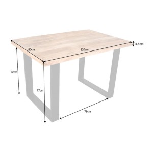 Table LODEN en bois de manguier 120cm dimensions