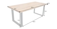 Table LODEN 200cm en bois de Sheesham dimensions