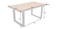 Table LODEN 140cm bois de Sheesham dimensions