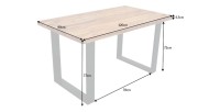 Table LODEN 120cm en bois de Sheesham dimensions