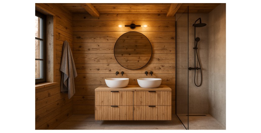 Meuble sous vasque NOXERA 120 cm – Chêne wotan