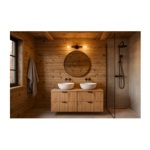 Meuble sous vasque NOXERA 120 cm – Chêne wotan