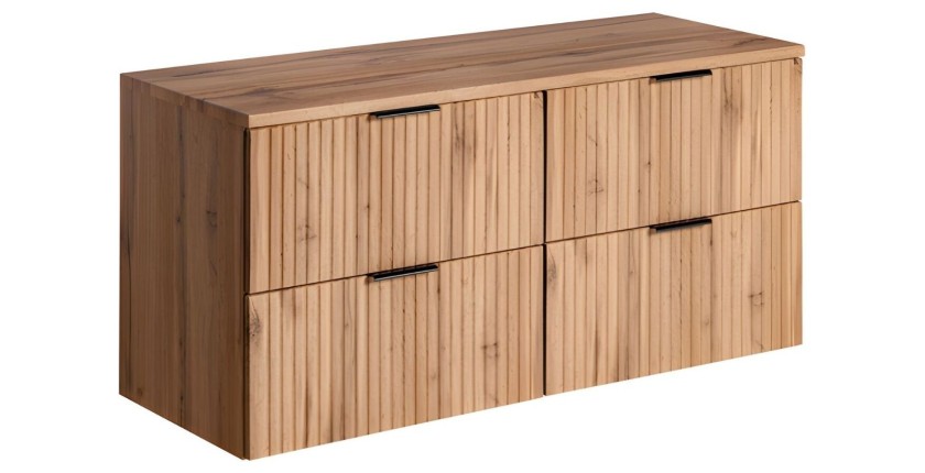 Meuble sous vasque NOXERA 120 cm avec plan vasque – Chêne wotan