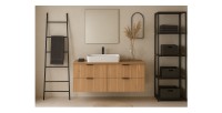 Meuble sous vasque NOXERA 120 cm avec plan vasque – Chêne wotan
