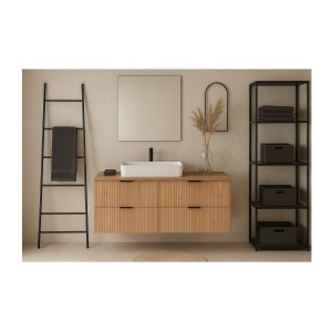 Meuble sous vasque NOXERA 120 cm avec plan vasque – Chêne wotan