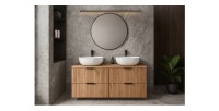 Meuble sous vasque NOXERA 120 cm avec double vasque – Chêne wotan