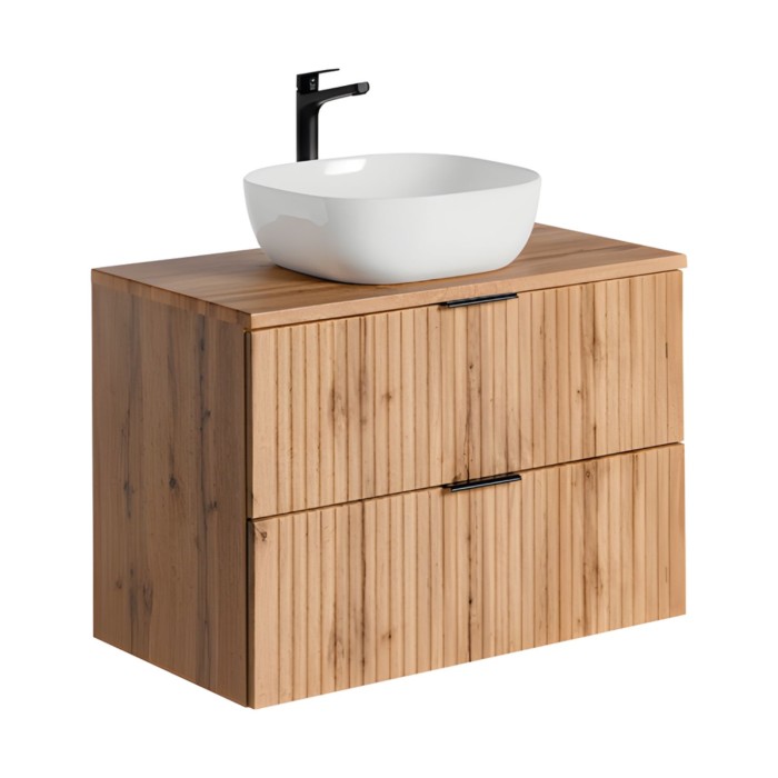 Ensemble de salle de bain NOXERA 80 cm avec vasque et plan vasque