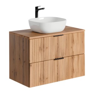 Ensemble de salle de bain NOXERA 80 cm avec vasque et plan vasque