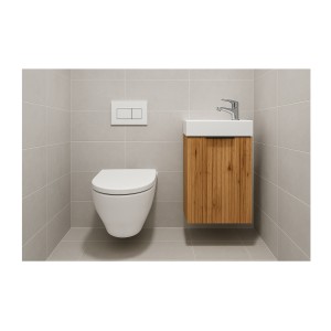 Lave-mains NOXERA 40 cm avec vasque encastrée mis en situation