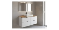 Ensemble de salle de bain NOXERA 120 cm blanc alpin mis en situation