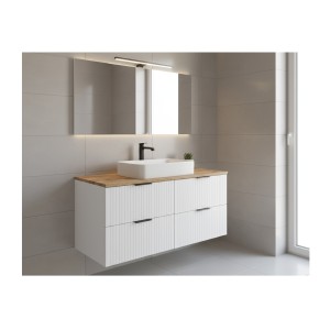Ensemble de salle de bain NOXERA 120 cm blanc alpin mis en situation