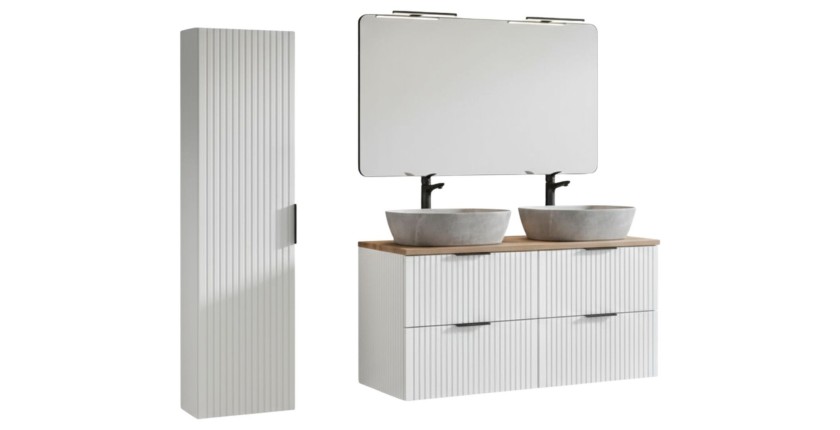 Ensemble de salle de bain NOXERA 120 cm blanc alpin
