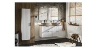 Ensemble de salle de bain NOXERA 120 cm blanc alpin mis en situation