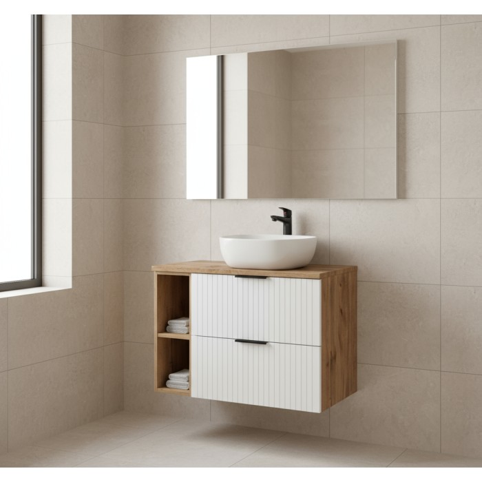 Ensemble de salle de bain NOXERA 80 cm avec espaces ouverts mis en situation